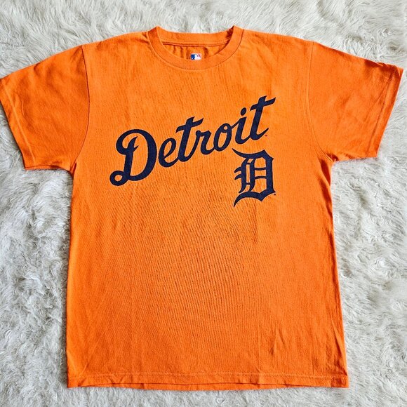 Genuine Merchandise Detroit Tiger Man's Orange Logo Graphic Crew Neck T-Shirt M - Picture 2 of 8